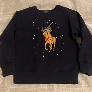 Polo by Ralph Lauren Kids Navy Sweatshirt with Horse Graphic